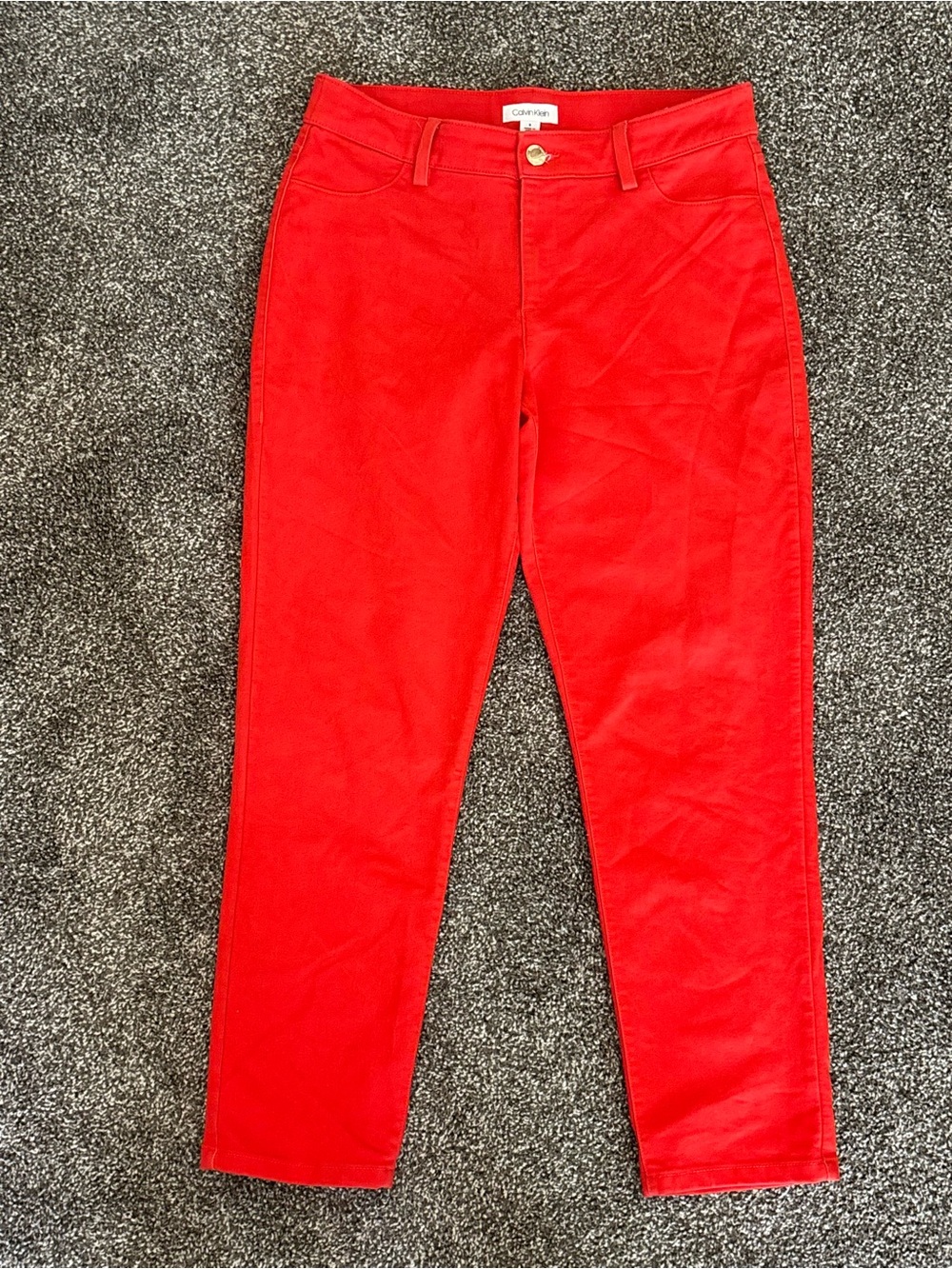 Calvin Klein Bright Red Women's Skinny Jeans